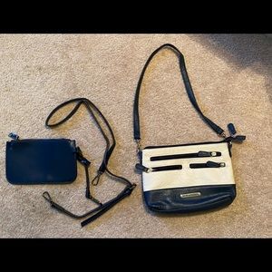 Stone Mountain navy cream purse